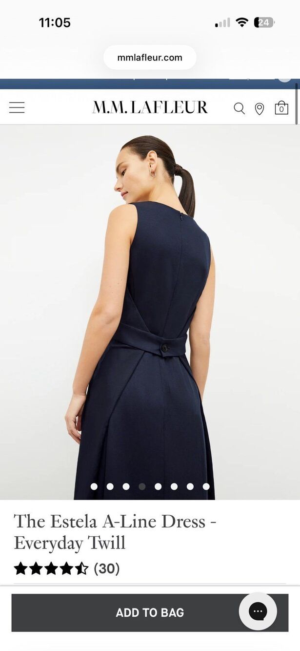 M.M.LAFLEUR The Estela A-Line Dress Everyday Twill Night Size 8 NWT - Picture 3 of 10